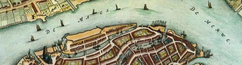 Dordrecht, uit: Blaeu's Toonneel der Steden. Bron: Universiteit Groningen