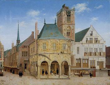 Oude stadhuis van Amsterdam, waarin in 1609 de wisselbank werd gevestigd. Pieter Saenredam. Bron: Rijksmuseum Amsterdam